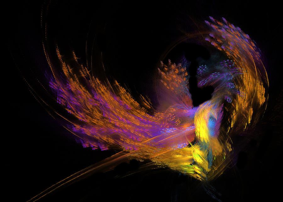 Abstract Digital Art - Wings by Phil Sadler