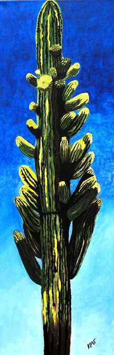 Southwest Painting - Winkleman Saguaro by Kitty Schwartz Southwest Painting - Winkleman Saguaro by Kitty Schwartz