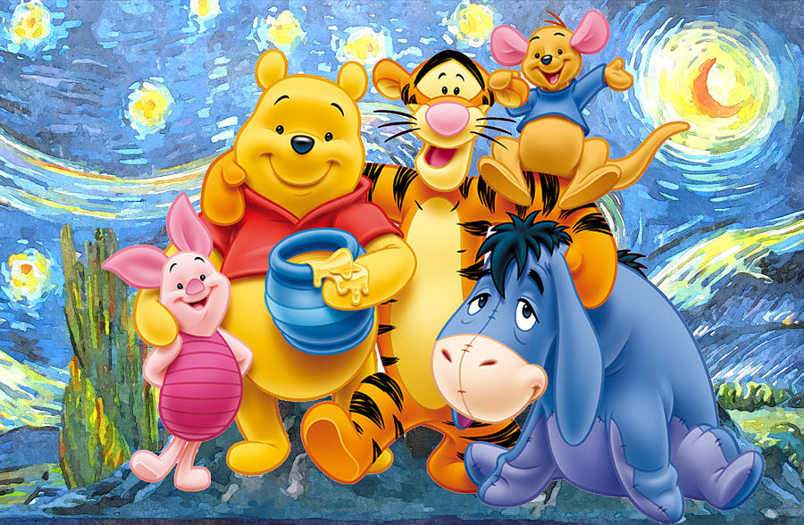 Winnie the Pooh Starry Night Digital Art by Midex Planet Winnie the Pooh Starry Night Digital Art by Midex Planet