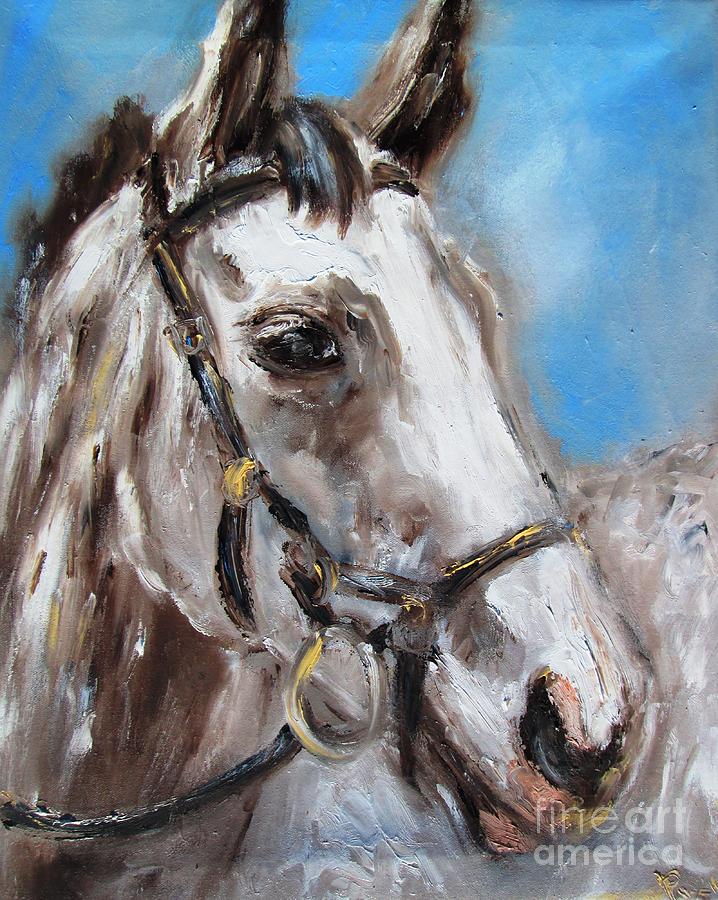 Wall Art Winning  Racehorse  Painting by Mary Cahalan Lee - aka PIXI