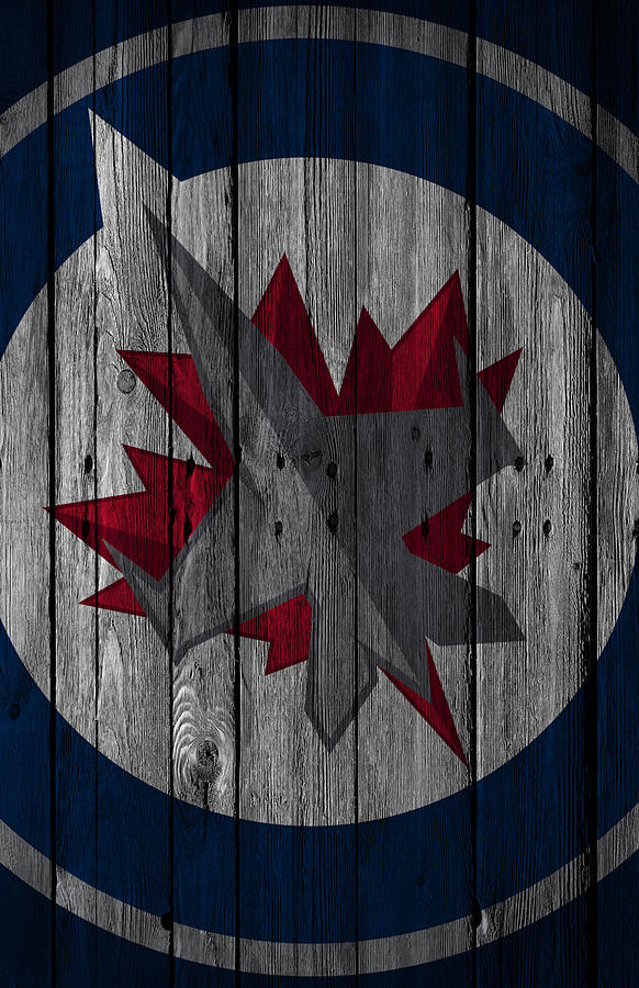  Winnipeg  Jets Wood Fence Digital Art  by Joe Hamilton