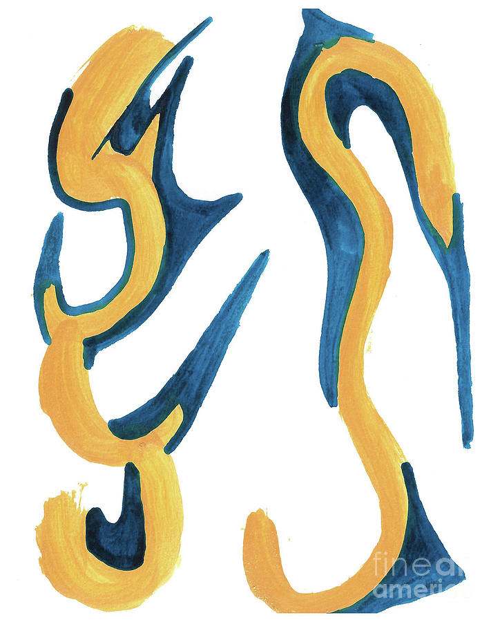 Blue Mixed Media - Winnipeg by Mary Mikawoz Blue Mixed Media - Winnipeg by Mary Mikawoz