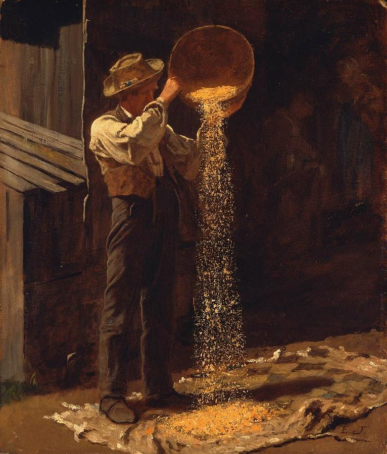Boy Painting - Winnowing Grain by MotionAge Designs