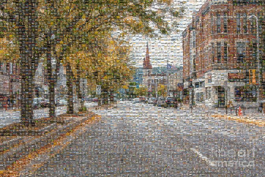 Winona Downtown Scene Photo Mosaic Photograph by Kari Yearous