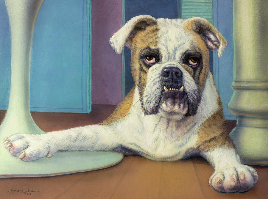 Dog Painting - Winona by James W Johnson