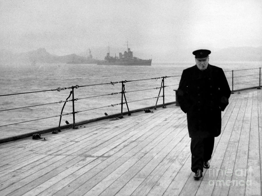 Winston Churchill At Sea Photograph by Celestial Images