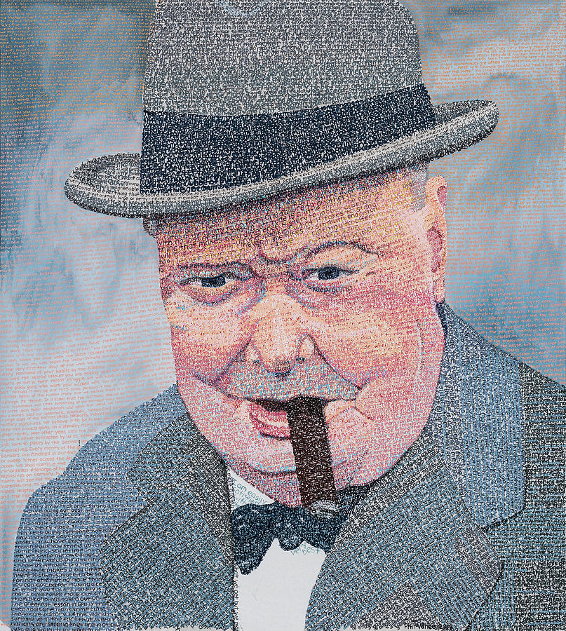 Winston Churchill In His Own Words Painting By Phil Vance Pixels   Winston Churchill In His Own Words Phil Vance 