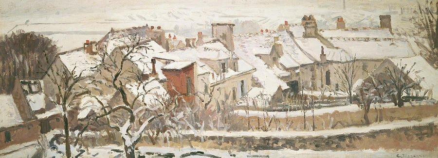 Winter, 1872  Painting by Camille Pissarro