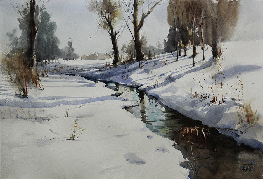 Winter_ 2018, Canada Painting by Helal Uddin