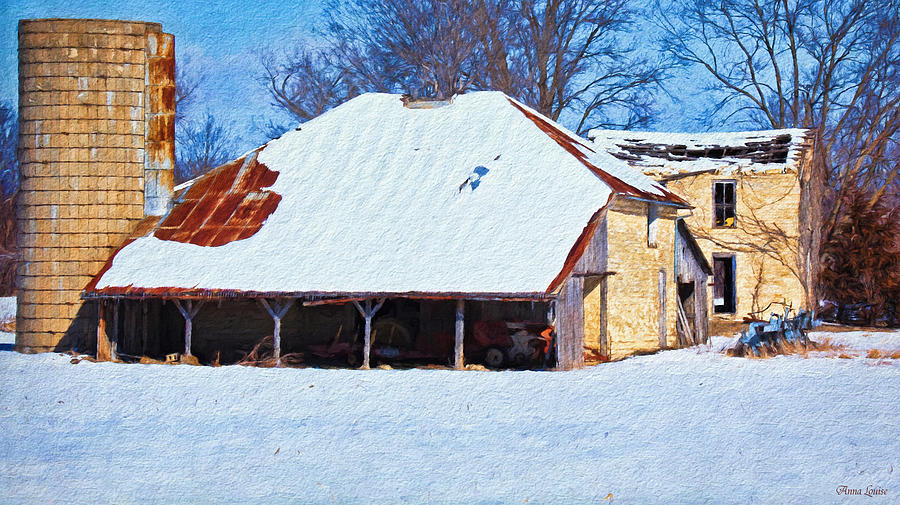 Winter Abandoned Farmstead Photograph by Anna Louise