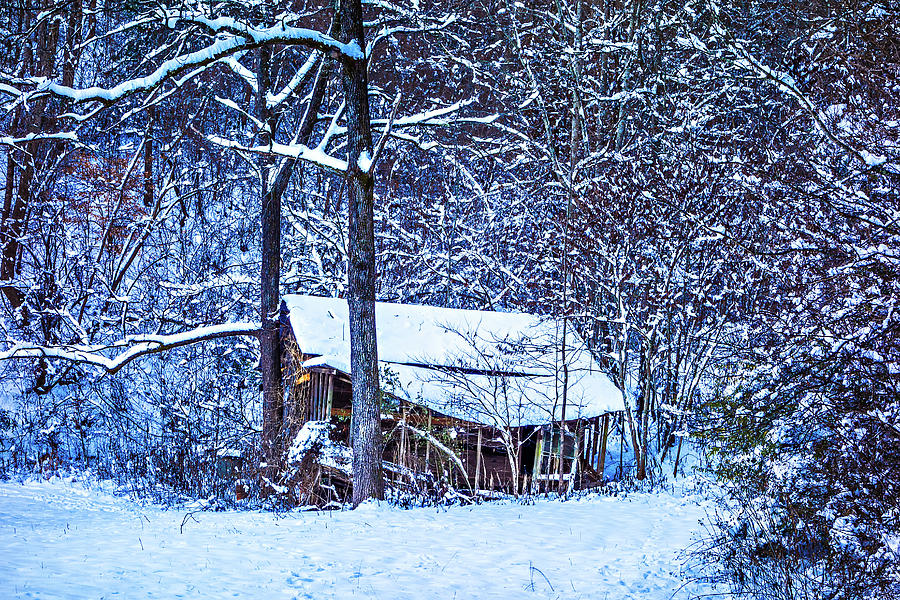 Winter Abandoned Hut Landscape Photograph by Alex Grichenko