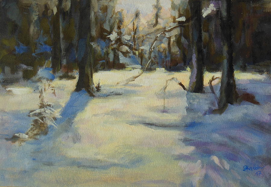 Winter Painting by Johannes Strieder