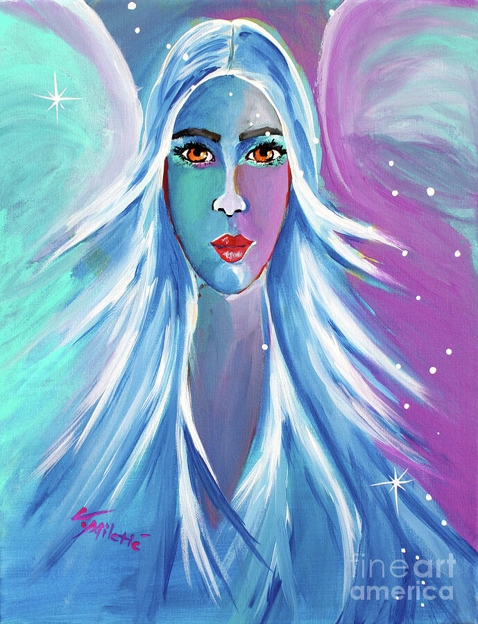 Winter Angel - Art by Valentina Miletic Painting by Valentina Miletic ...