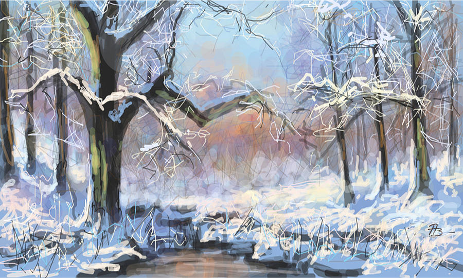 Winter  Painting by Angie Braun