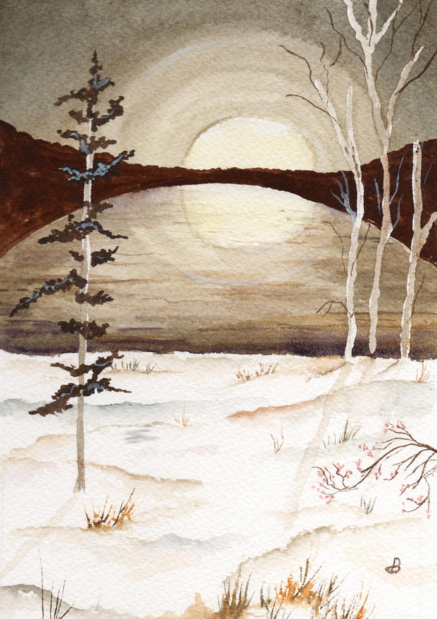 Winter Apex Painting by Brenda Owen