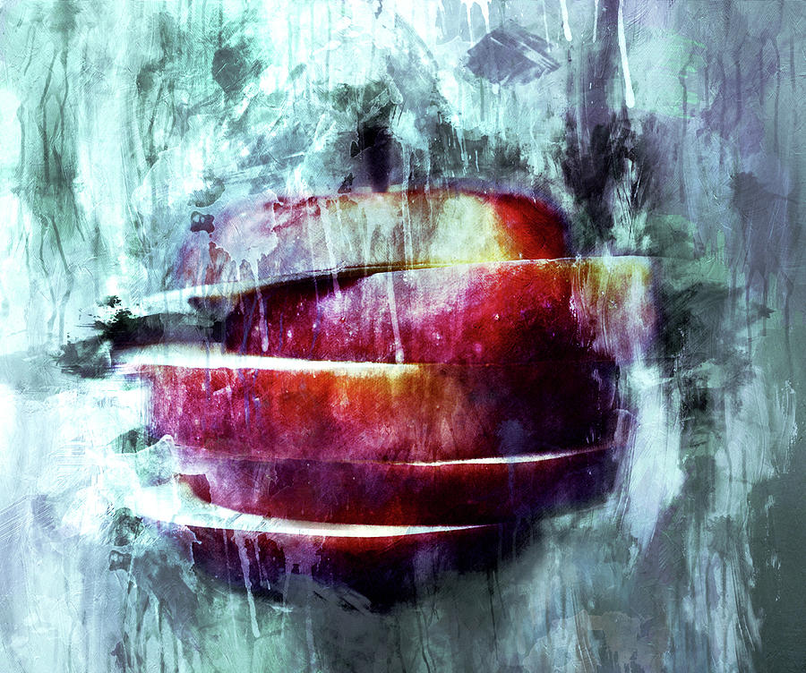 Apple Mixed Media - Winter Apple Modern Art by Georgiana Romanovna