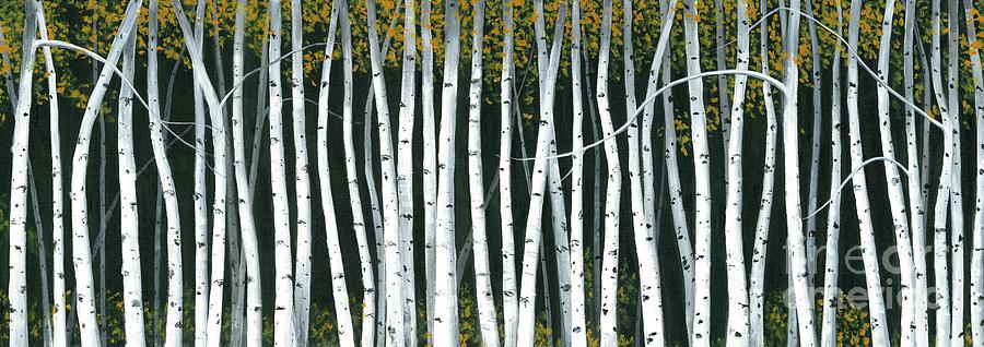 Landscape Painting - Winter Aspen 3 by Michael Swanson