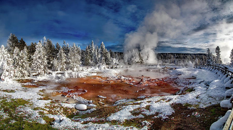 Winter at Fountain Paint Pot - Yellowstone #1 Photograph by Mountain Dreams