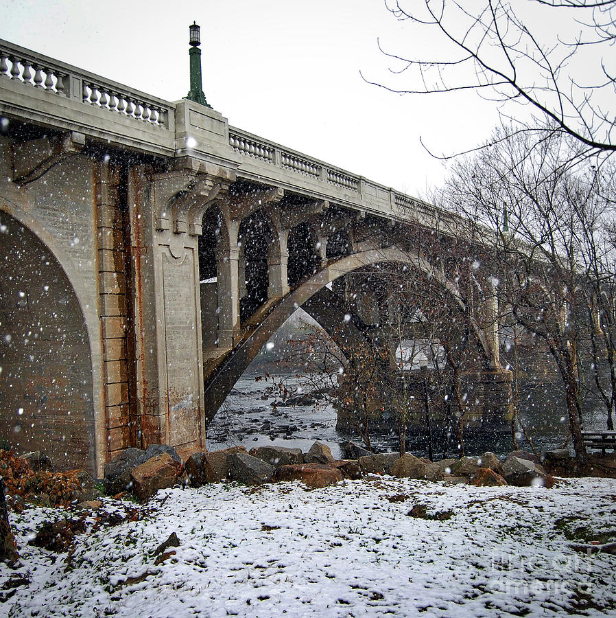 Winter At Gervais St Bridge Photograph by Skip Willits
