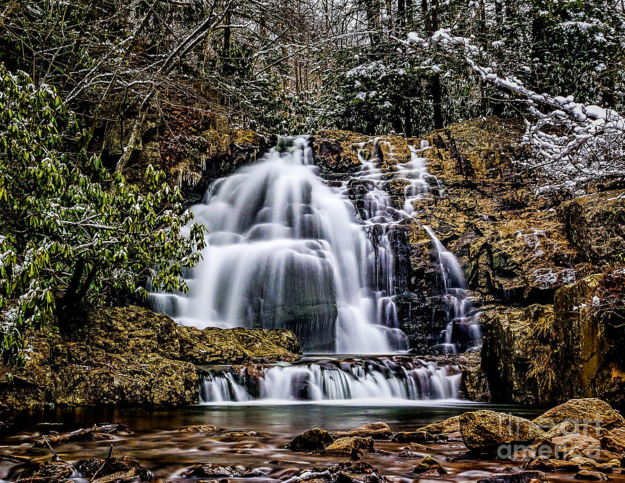 Winter at Hawk Falls Photograph by Nick Zelinsky Jr