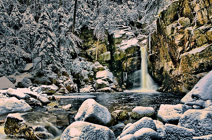 Winter at Kinsman Falls Photograph by Harry Moulton