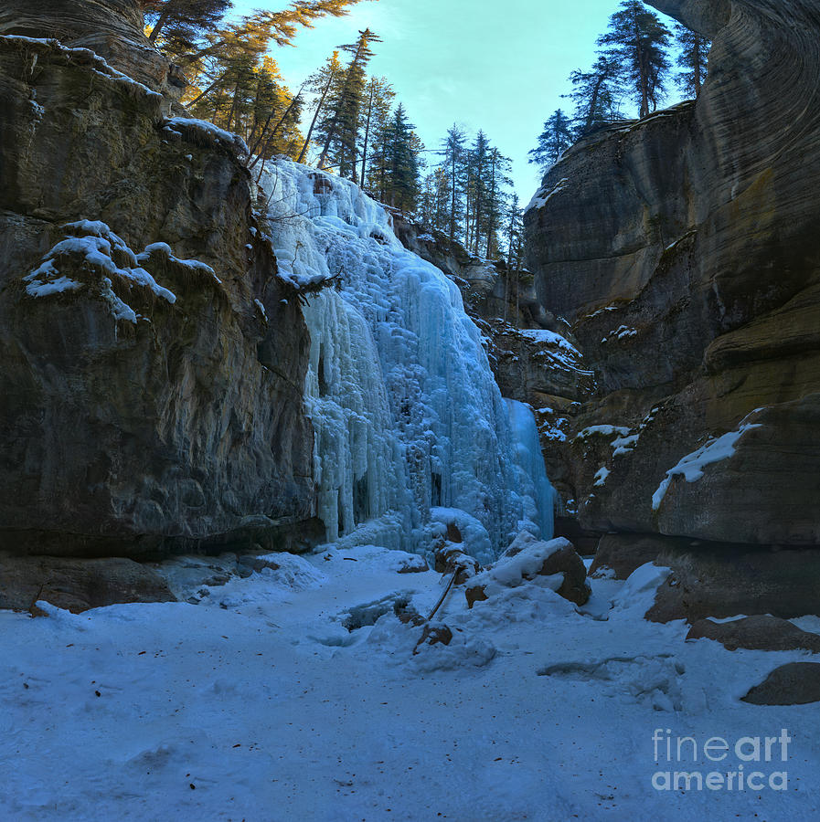 Winter At Maligne Canyon Photograph by Adam Jewell