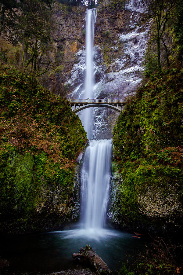 Winter At Multnomah Falls 2 Photograph By Hans Franchesco - Fine Art 