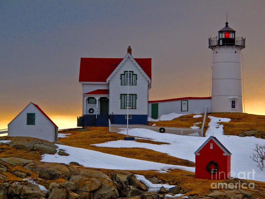 Winter at Nubble Light Photograph by Scott Moore - Fine Art America