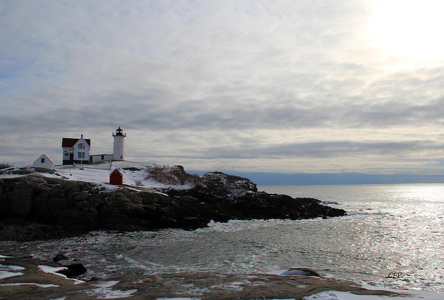 Winter At Nubble Lighthouse Photograph by Becca Wilcox