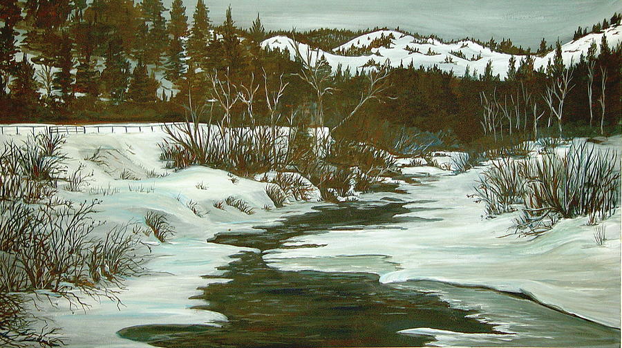 Winter at Silver Creek Painting by Bonnie Peacher