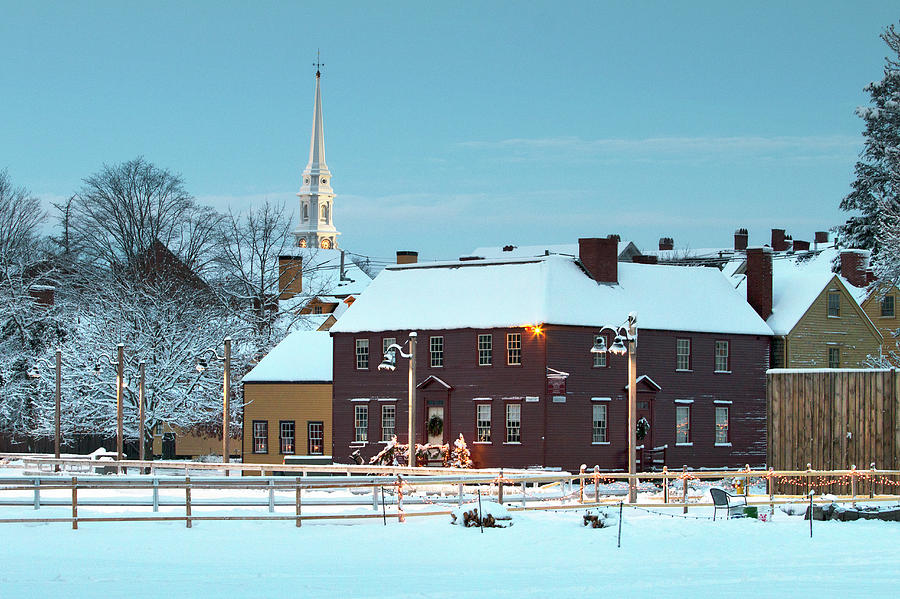 Winter at Strawbery Banke Portsmouth Photograph by Eric Gendron