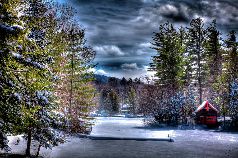 Winter at the Boathouse Photograph by David Patterson