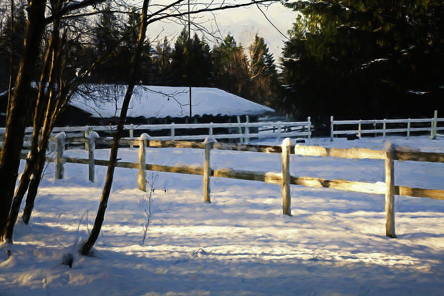 Winter at the farm 365-285 Photograph by Inge Riis McDonald