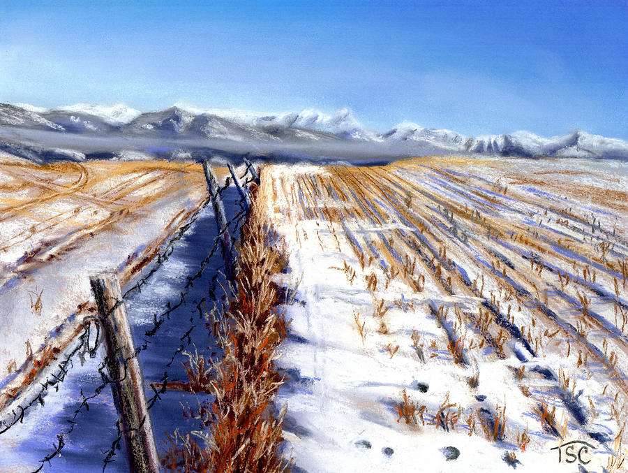 Winter at the Foothills of the Bridgers Painting by Tammy Crawford