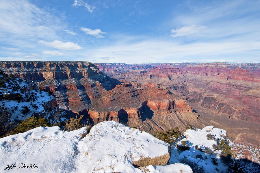 Winter at the Grand Canyon Photograph by Jeff Goulden