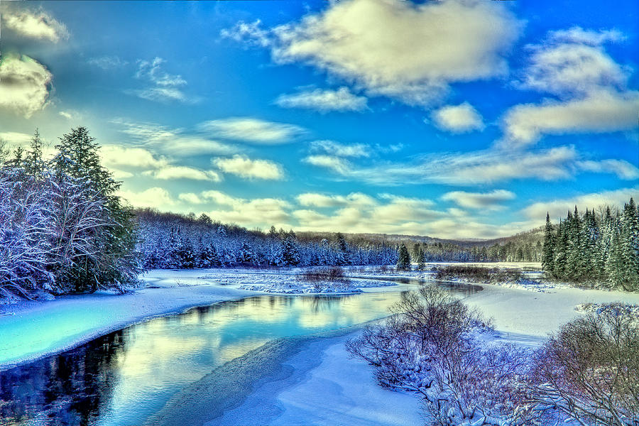 Winter at the Green Bridge 2 Photograph by David Patterson