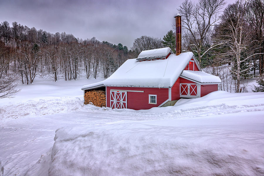 Winter Photograph - Winter at the Maple Sugar Shack by Rick Berk
