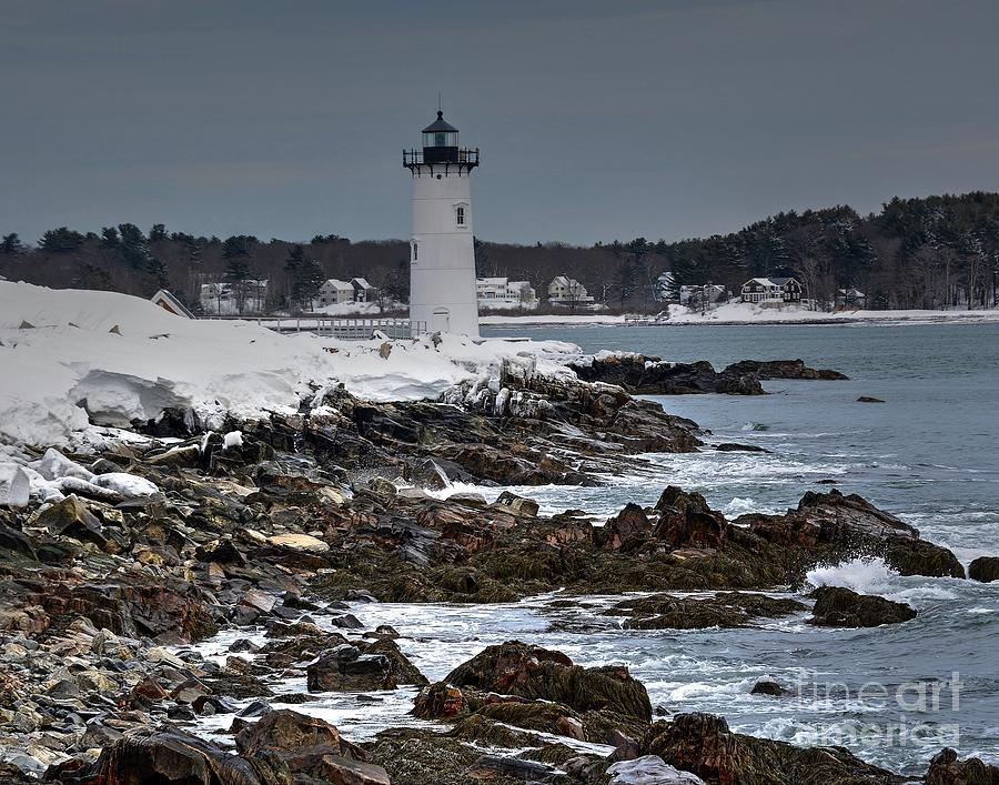 Winter at the Portsmouth Harbor Lighthouse Photograph by Steve Brown