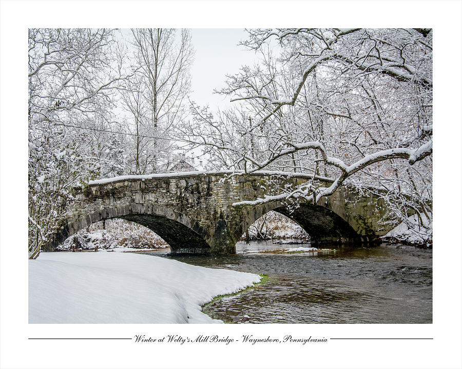 Winter at Weltys Mill Bridge Photograph by Andy Smetzer