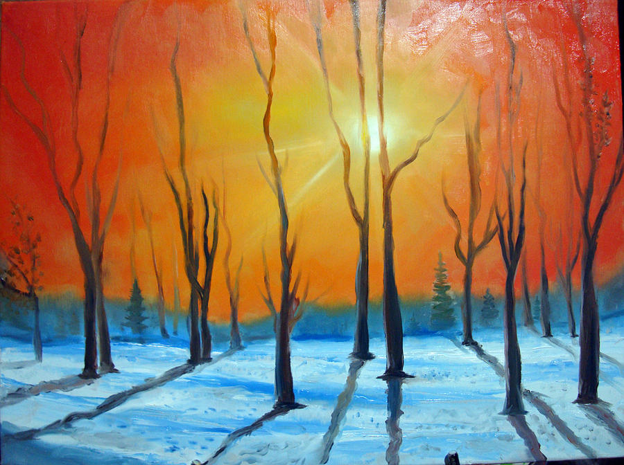 Winter Painting by Bakhtiyar Qasimov