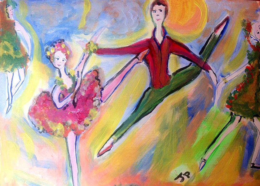 Winter ballet Painting by Judith Desrosiers