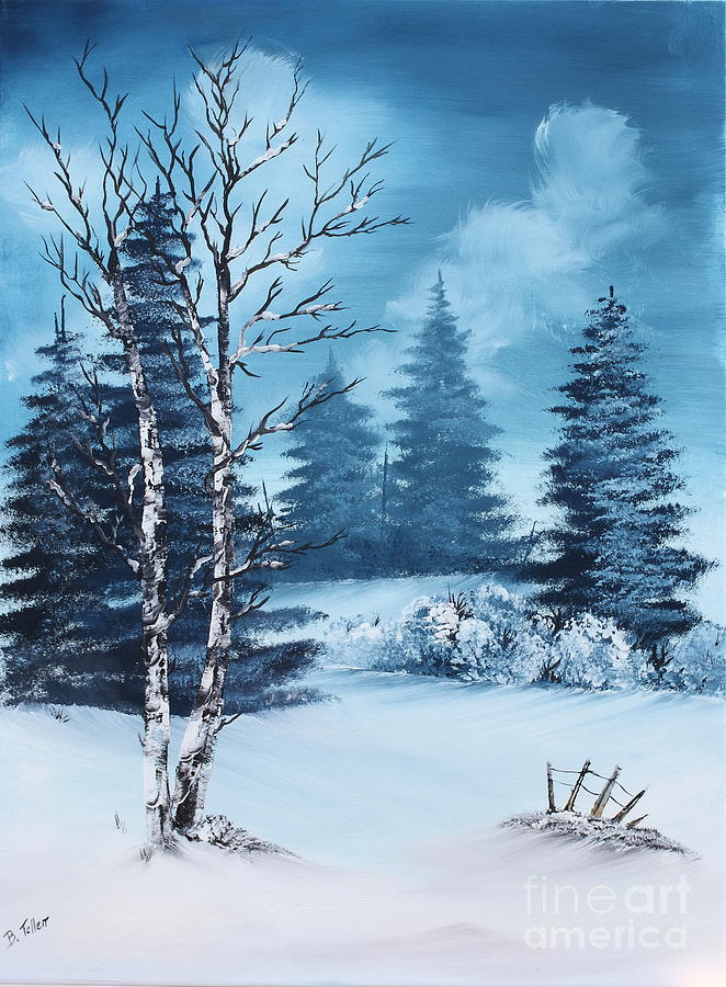Winter Painting by Barbara Teller