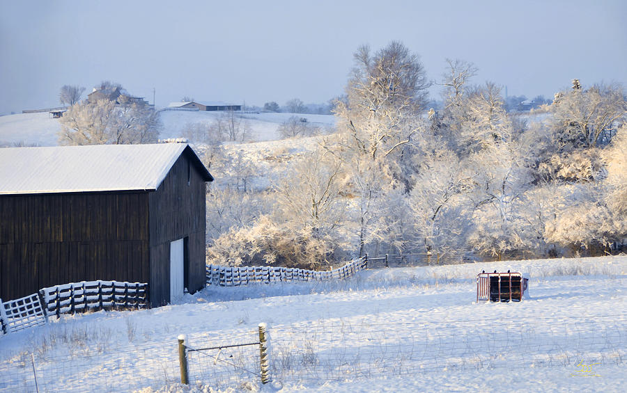 Winter barn 1 Photograph by Sam Davis Johnson