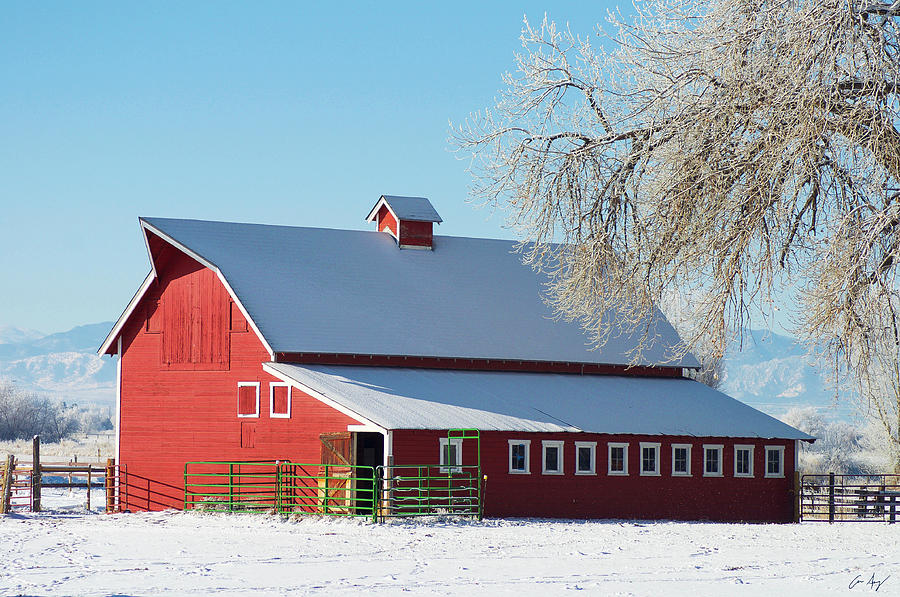 Winter Barn Photograph by Aaron Spong