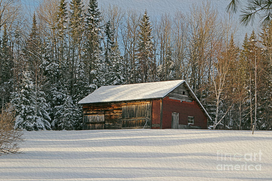 Barn Photograph - Winter Barn by Cheryl Aguiar