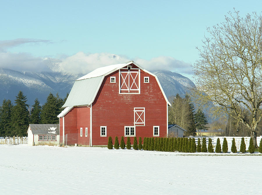 Winter Photograph - Winter Barn by Mark Hryciw