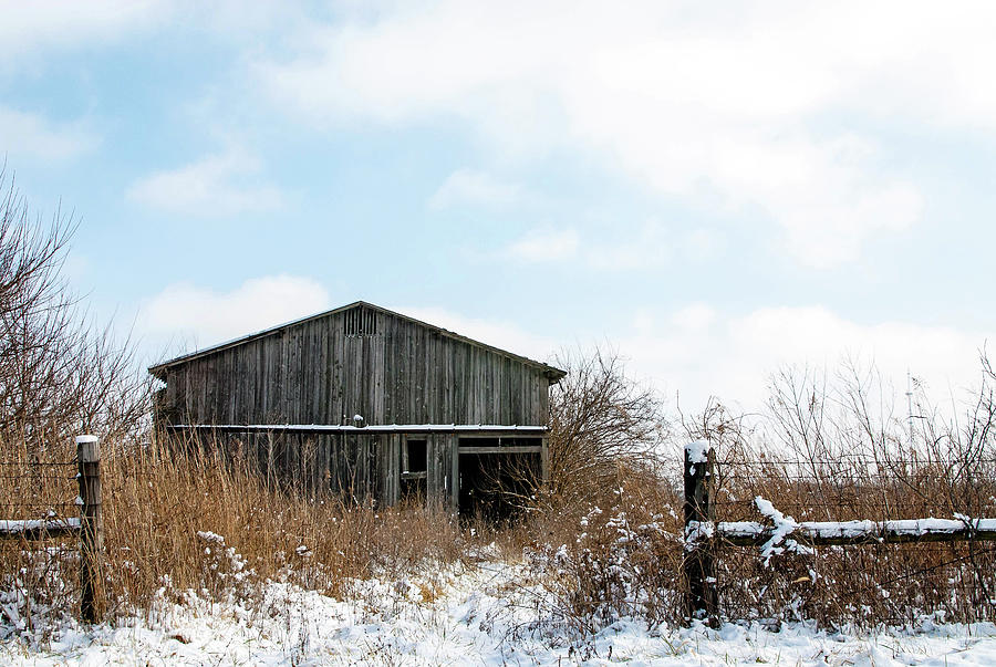 Winter Barn Photograph by Rebecca Higgins