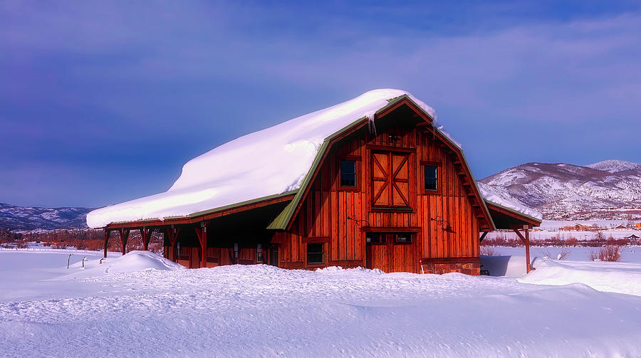 Winter Barn Scene Photograph by Mountain Dreams