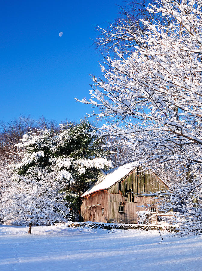 Winter Barn Scene-warren Ct Photograph by Expressive Landscapes Fine ...