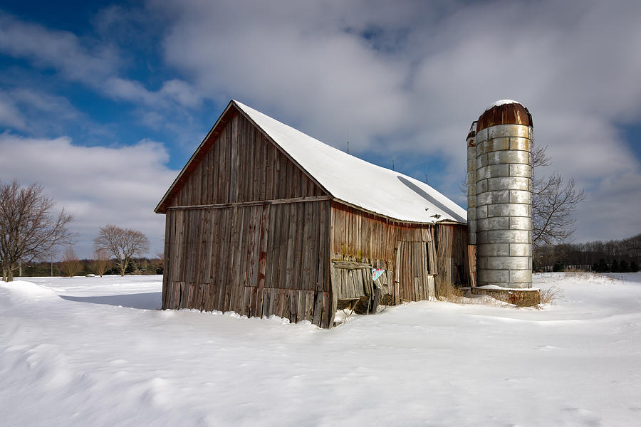 Winter Barn Photograph by Steve LItalien